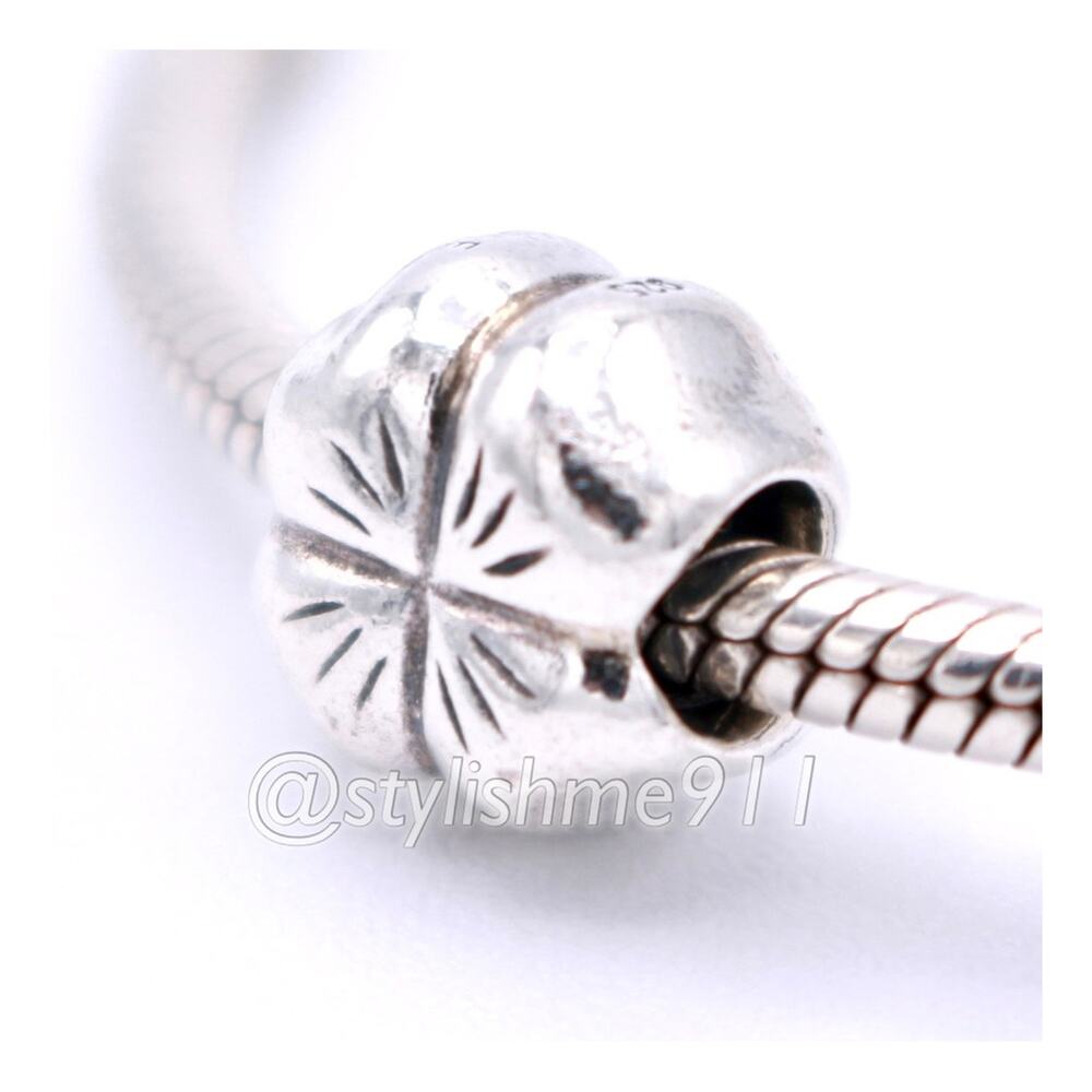 Authentic PANDORA Sterling Silver Four Leaf Clover Irish Shamrock Bead